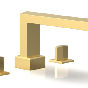 Phylrich DIAMA Deck Tub Set – Blade Handles 184-40 – Satin Gold