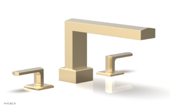 Phylrich DIAMA Deck Tub Set - Lever Handles 184-41 - Satin Brass