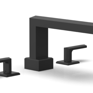 Phylrich DIAMA Deck Tub Set – Lever Handles 184-41 – Matte Black