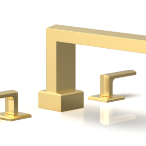Phylrich DIAMA Deck Tub Set – Lever Handles 184-41 – Satin Gold