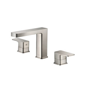 Isenberg Three Hole 8″ Widespread Two Handle Bathroom Faucet In Brushed Nickel