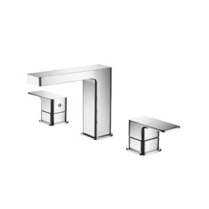 Isenberg Three Hole 8″ Widespread Two Handle Bathroom Faucet In Chrome