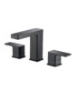 Isenberg Three Hole 8″ Widespread Two Handle Bathroom Faucet In Matte Black