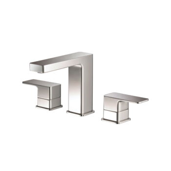 Isenberg Three Hole 8" Widespread Two Handle Bathroom Faucet In Polished Nickel
