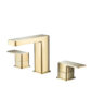 Isenberg Three Hole 8″ Widespread Two Handle Bathroom Faucet In Satin Brass
