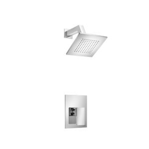 Flusso Single Output Shower Set With Brass Shower Head & Arm In Chrome
