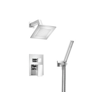 Flusso Two Output Shower Set With Shower Head And Hand Held In Chrome