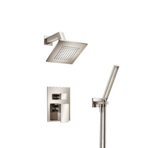 Isenberg Two Output Shower Set With Shower Head And Hand Held In Polished Nickel