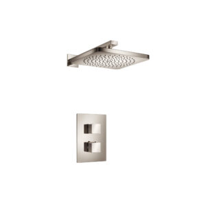 Flusso Single Output Shower Set With Shower Head And Arm In Polished Nickel