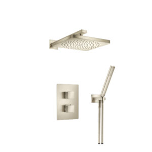 Isenberg Two Output Shower Set With Shower Head And Hand Held In Brushed Nickel