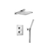 Flusso Two Output Shower Set With Shower Head And Hand Held In Chrome