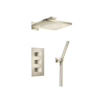 Isenberg Two Output Shower Set With Shower Head And Hand Held In Brushed Nickel
