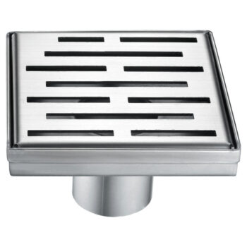 Dawn® Amazon River Series - Square Shower Drain 5"L In Polished satin