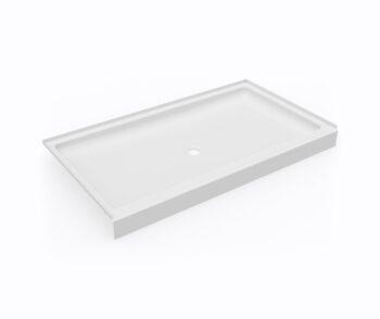 Swan 34 x 60 Swanstone Alcove Shower Pan with Center Drain in White