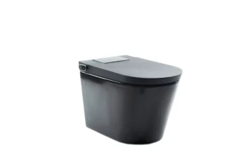 Trone Nobelet Matte Black Smart Bidet Toilet with ToeTouch, Auto Open