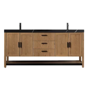 WINCHESTER – Pecan Oak – Black Countertop – 72″