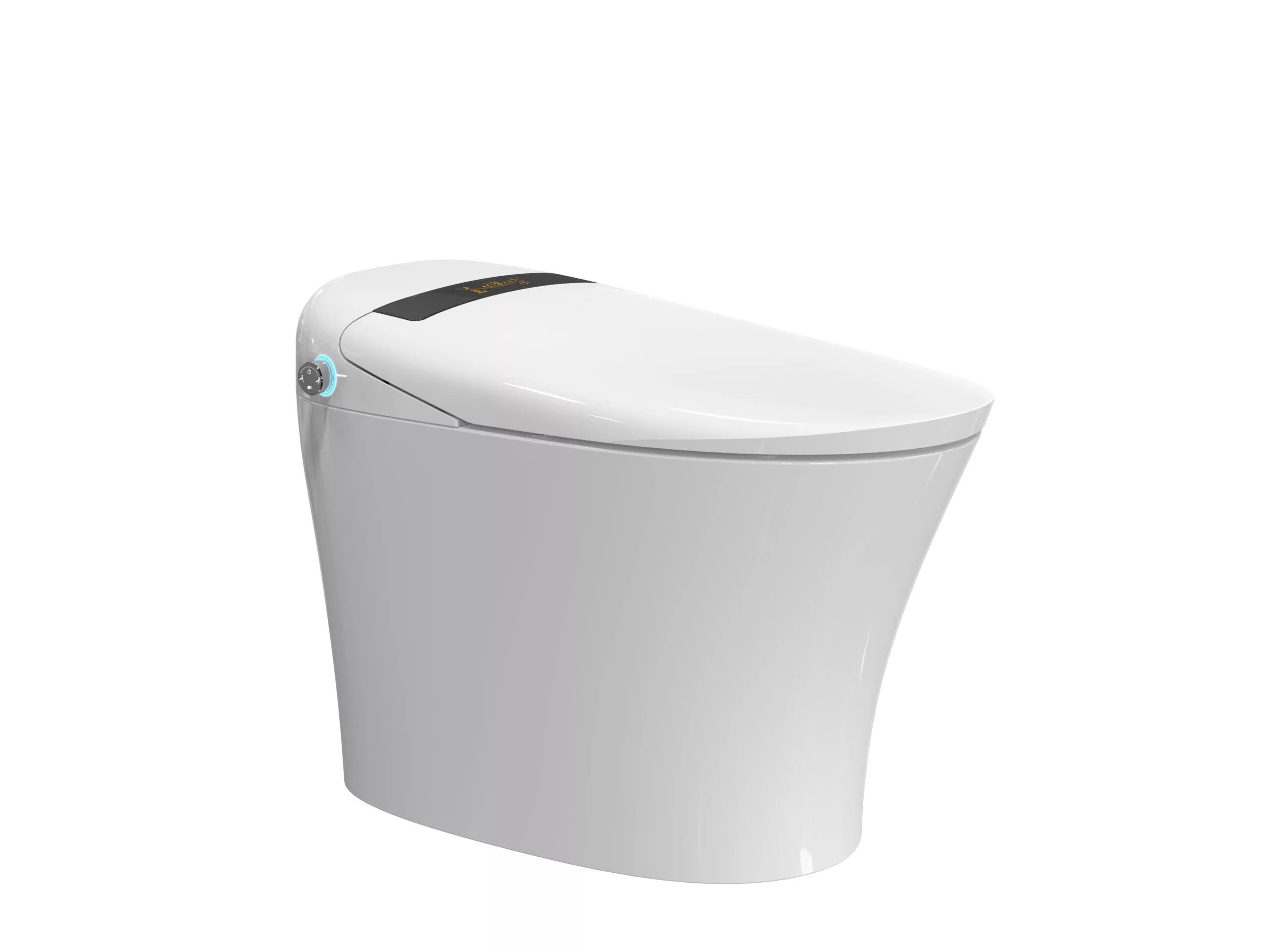 Aquatina III Smart Bidet Toilet with ToeTouch, Auto Open, White