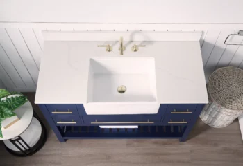 Williamson 48" - Dark Blue - White Countertop - Image 7