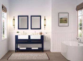 Williamson 60" - Dark Blue - White Countertop - Image 2