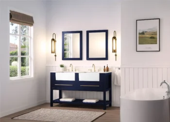 Williamson 60" - Dark Blue - White Countertop - Image 3