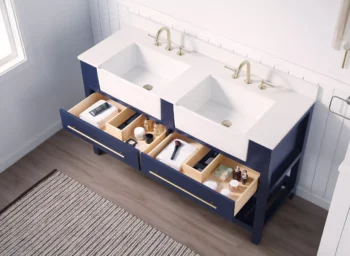 Williamson 60" - Dark Blue - White Countertop - Image 5