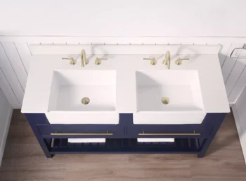 Williamson 60" - Dark Blue - White Countertop - Image 7