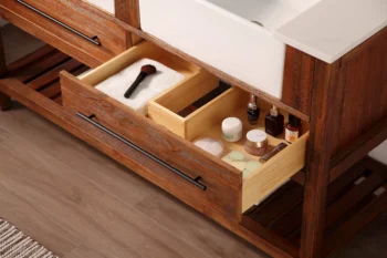LOUISE 60" - Brown Oak - White Countertop - Image 5