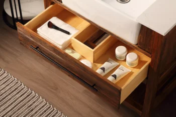 LOUISE 36" - Brown Oak - White Countertop - Image 6