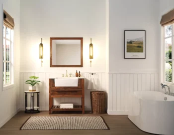 LOUISE 36" - Brown Oak - White Countertop - Image 2