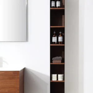 7″ Wall Hung Side Cabinet In Walnut
