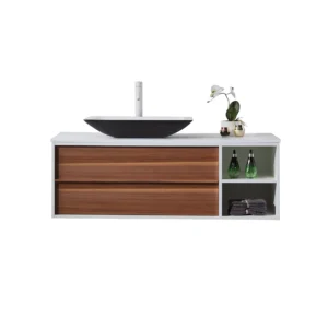 GOREME – Walnut/white Oak – White Countertop – 48″