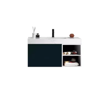 MANAROLA - Matte Black - White Quartz Countertop - 42"