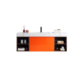 MANAROLA - Red Amber - White Quartz Countertop - 60"