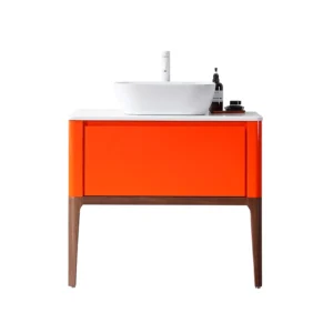 SEBASTIAN – Red Amber – Pure White Countertops – 36″