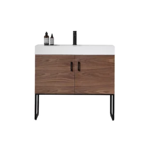 VEEMON – Walnut Dual  – White Quartz Countertop – 36″