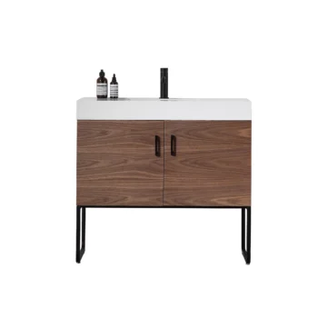VEEMON - Walnut Dual  - White Quartz Countertop - 36"