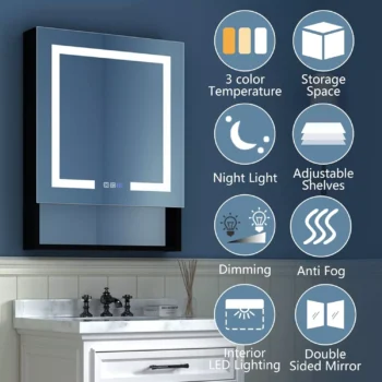 24 x 32 LED Medicine Cabinet Right Side Door - Image 3