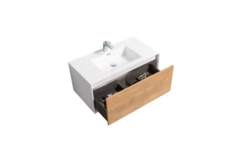 Furla 36" in Oak with White Solid Surface Countertop - Image 3
