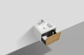 Furla 24" in Oak with White Solid Surface Countertop - Image 4