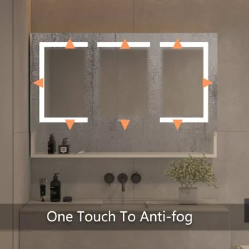 48 x 32 LED Medicine Cabinet With Silver Shelf - Image 4