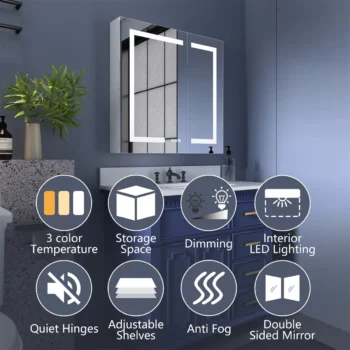 30 x 30 LED Medicine Cabinet - Image 4
