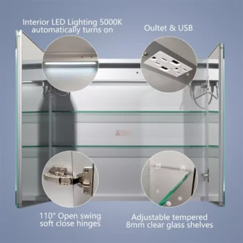 30 x 30 LED Medicine Cabinet - Image 3