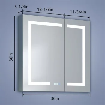 30 x 30 LED Medicine Cabinet - Image 2