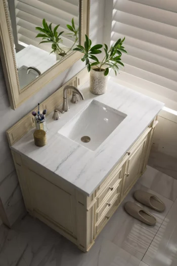 Bristol 36" Single Vanity, Vintage Vanilla w/ 3 CM Arctic Fall Top - Image 5
