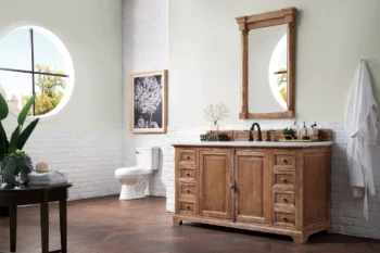 Providence 60" Single Vanity, Driftwood w/ 3 CM Arctic Fall Solid Surface Top - Image 3