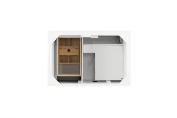 Palisades 36" Single Vanity, Bright White w/ 3 CM Grey Expo Top - Image 6