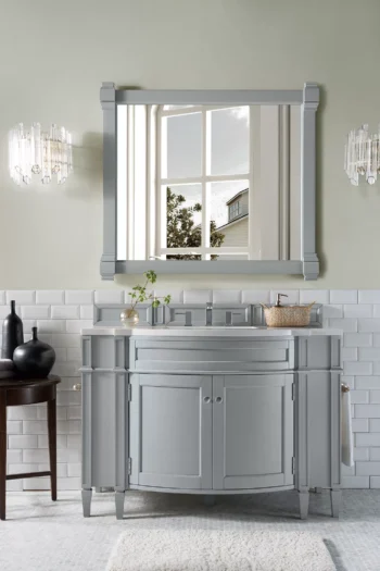 Brittany 46" Single Vanity, Urban Gray w/ 3 CM Arctic Fall Solid Surface Top - Image 2