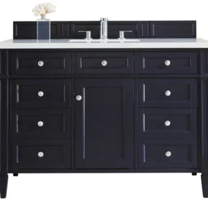 Brittany 48″ Single Vanity, Victory Blue w/ 3 CM Arctic Fall Solid Surface Top