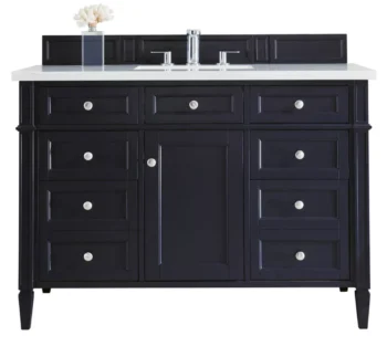 Brittany 48" Single Vanity, Victory Blue w/ 3 CM Arctic Fall Solid Surface Top