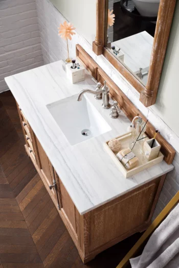 Providence 48" Single Vanity, Driftwood w/ 3 CM Arctic Fall Solid Surface Top - Image 3
